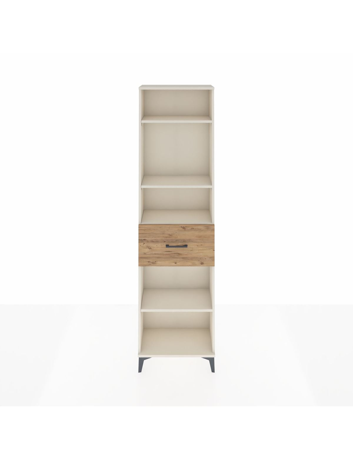 Arges Dolap 4 Raflı Tek Çekmeceli 60x30x221 Aytaşı-Çam