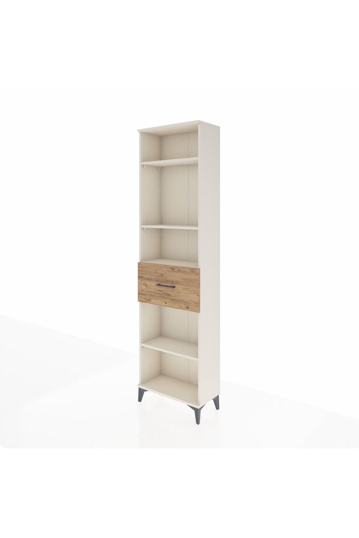 Arges Dolap 4 Raflı Tek Çekmeceli 60x30x221 Aytaşı-Çam