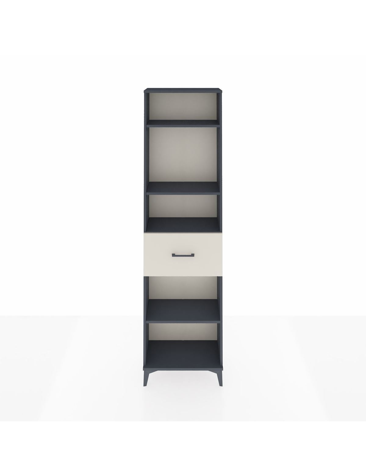 Arges Dolap 4 Raflı Tek Çekmeceli 60x30x221 Antrasit-Aytaşı