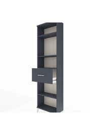 Arges Dolap 4 Raflı Tek Çekmeceli 60x30x221 Antrasit-Antrasit