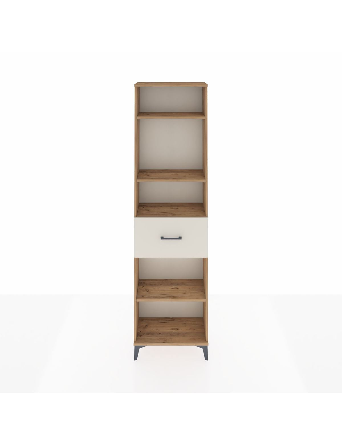 Arges Dolap 4 Raflı Tek Çekmeceli 60x30x221 Çam-Aytaşı