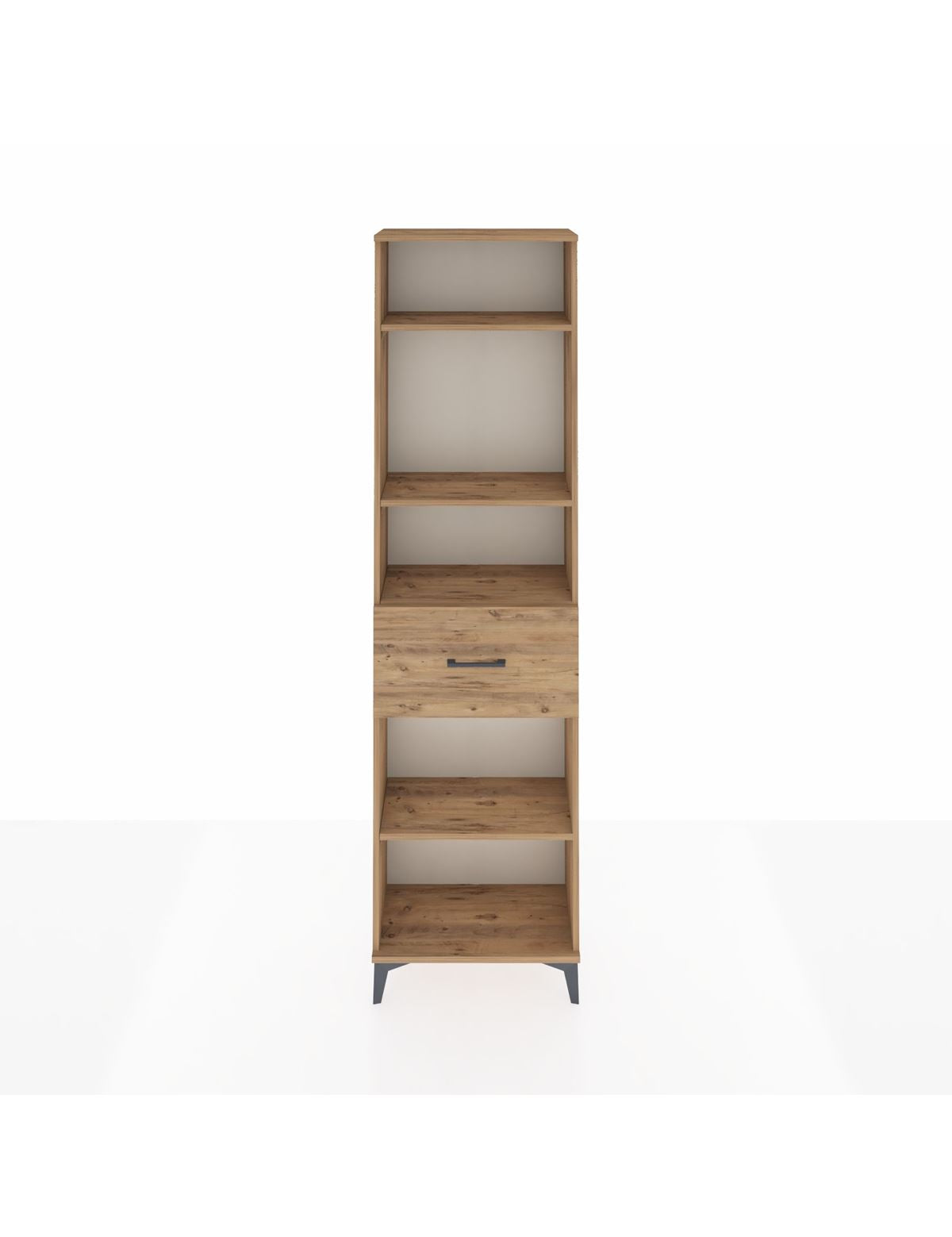 Arges Dolap 4 Raflı Tek Çekmeceli 60x30x221 Çam-Çam