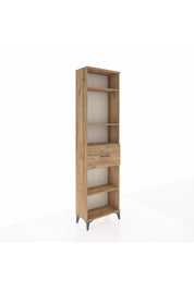 Arges Dolap 4 Raflı Tek Çekmeceli 60x30x221 Çam-Çam