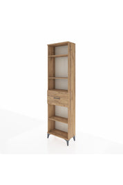 Arges Dolap 4 Raflı Tek Çekmeceli 60x30x221 Çam-Çam