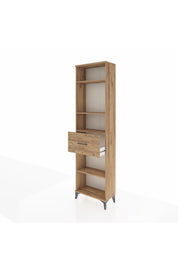 Arges Dolap 4 Raflı Tek Çekmeceli 60x30x221 Çam-Çam