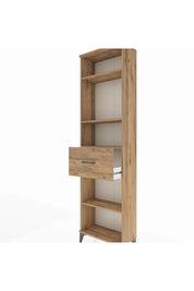 Arges Dolap 4 Raflı Tek Çekmeceli 60x30x221 Çam-Çam