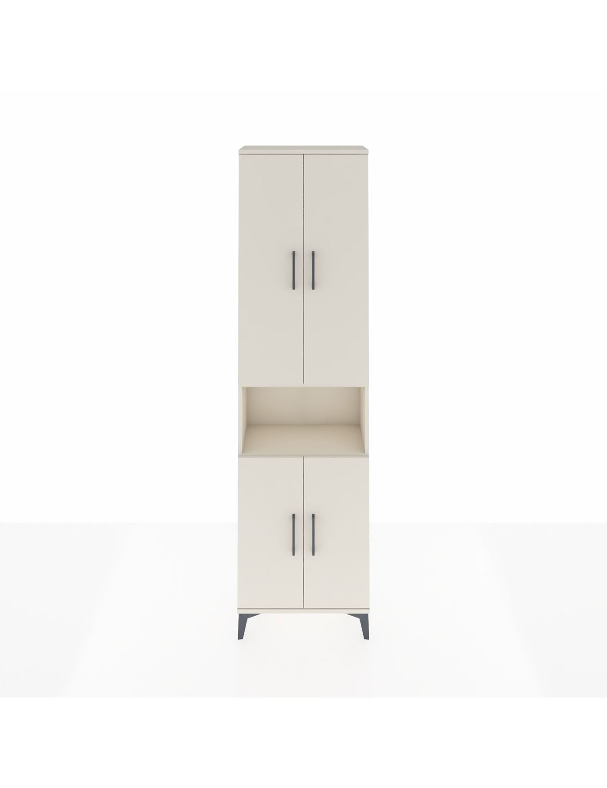 Arges Dolap 3 Raflı 4 Kapaklı Tek Askılı 60x30x221 Aytaşı-Aytaşı