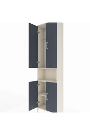 Arges Dolap 3 Raflı 4 Kapaklı Tek Askılı 60x30x221 Aytaşı-Antrasit