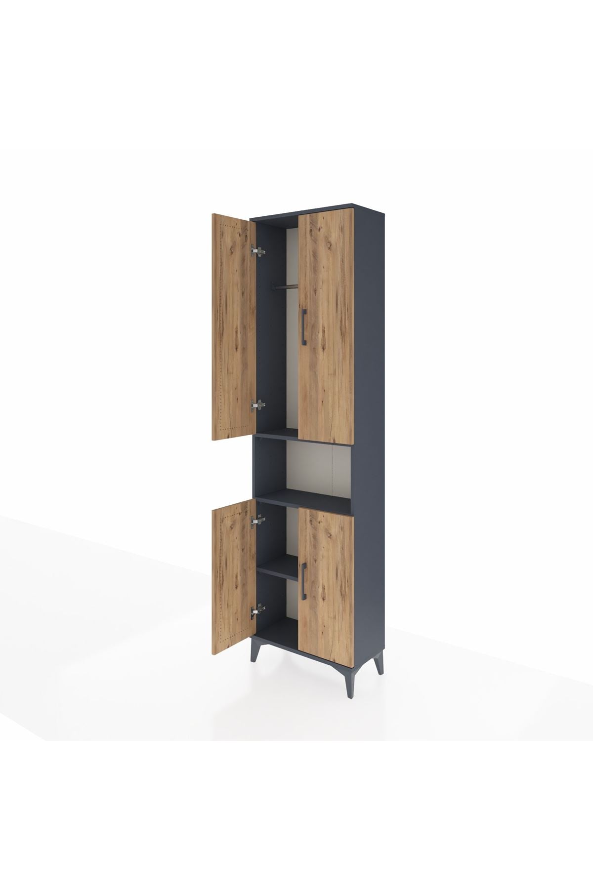 Arges Dolap 3 Raflı 4 Kapaklı Tek Askılı 60x30x221 - S29M206V6A