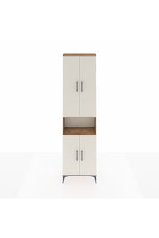 Arges Dolap 3 Raflı 4 Kapaklı Tek Askılı 60x30x221 Çam-Aytaşı