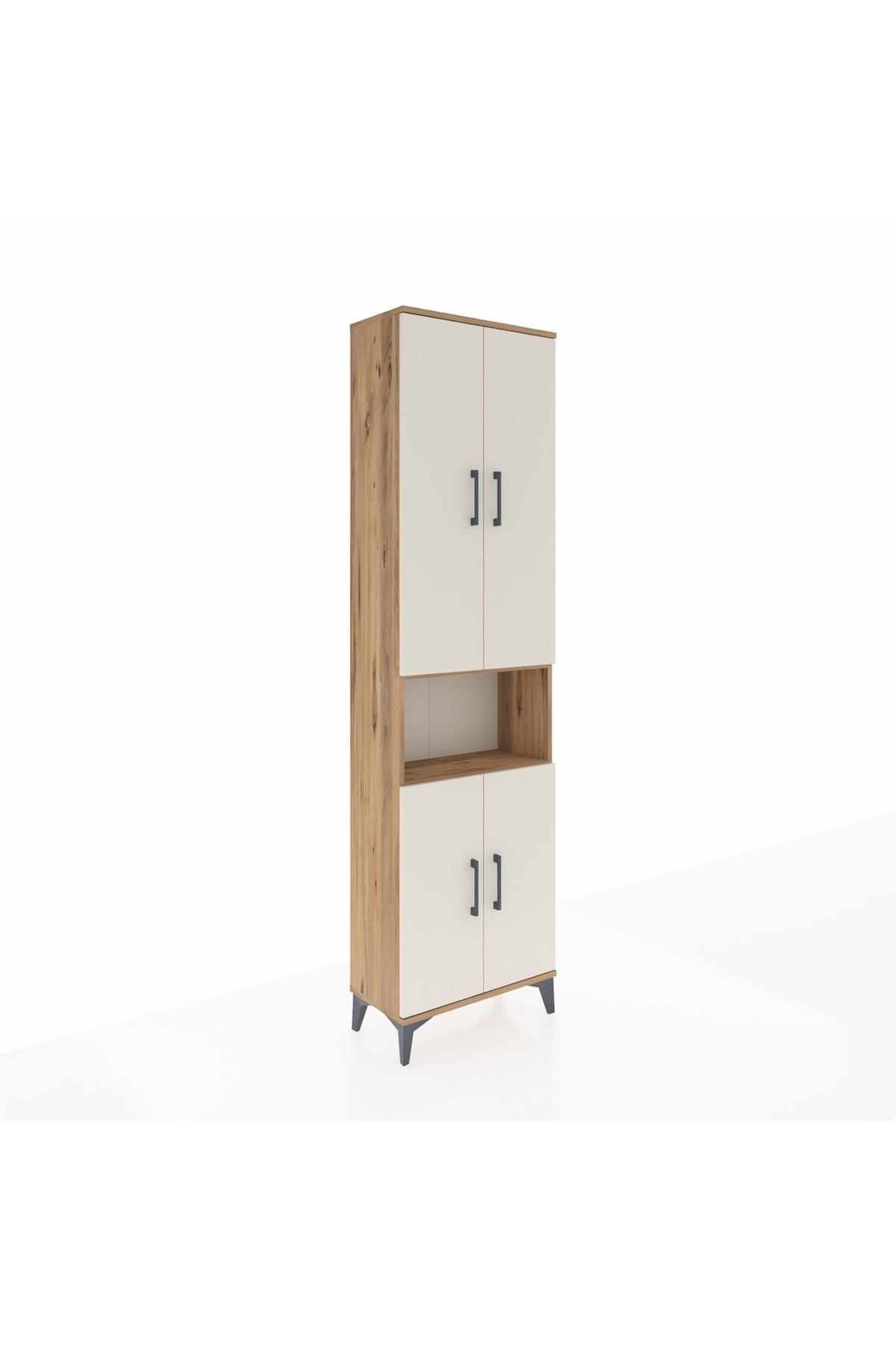 Arges Dolap 3 Raflı 4 Kapaklı Tek Askılı 60x30x221 - S29M206V7A