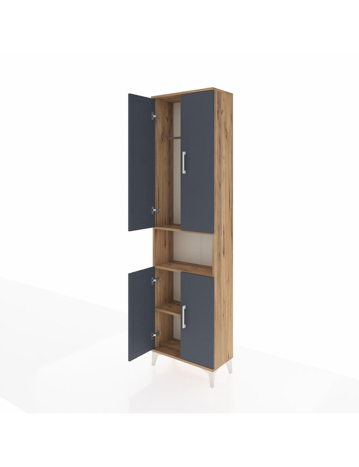 Arges Dolap 3 Raflı 4 Kapaklı Tek Askılı 60x30x221 - S29M206V8A