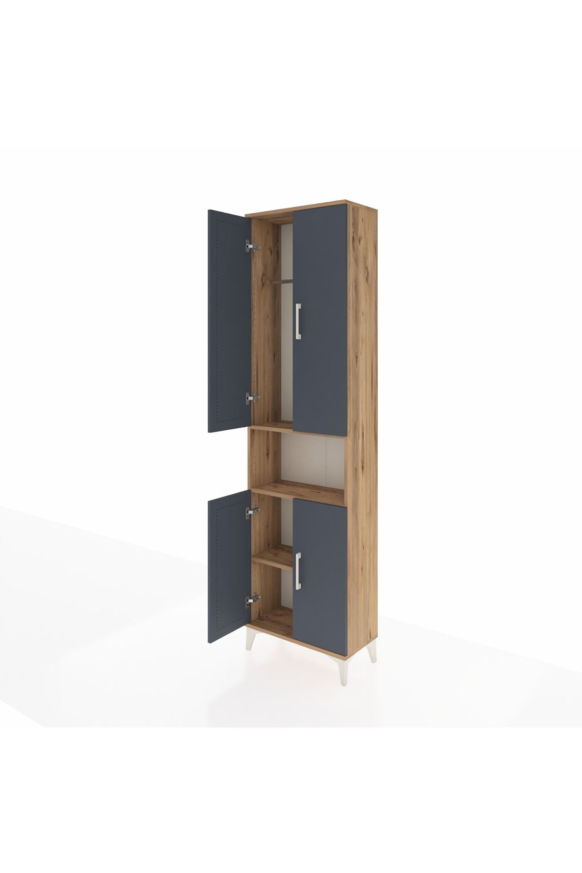 Arges Dolap 3 Raflı 4 Kapaklı Tek Askılı 60x30x221 - S29M206V8A