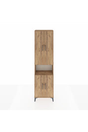 Arges Dolap 3 Raflı 4 Kapaklı Tek Askılı 60x30x221 Çam-Çam