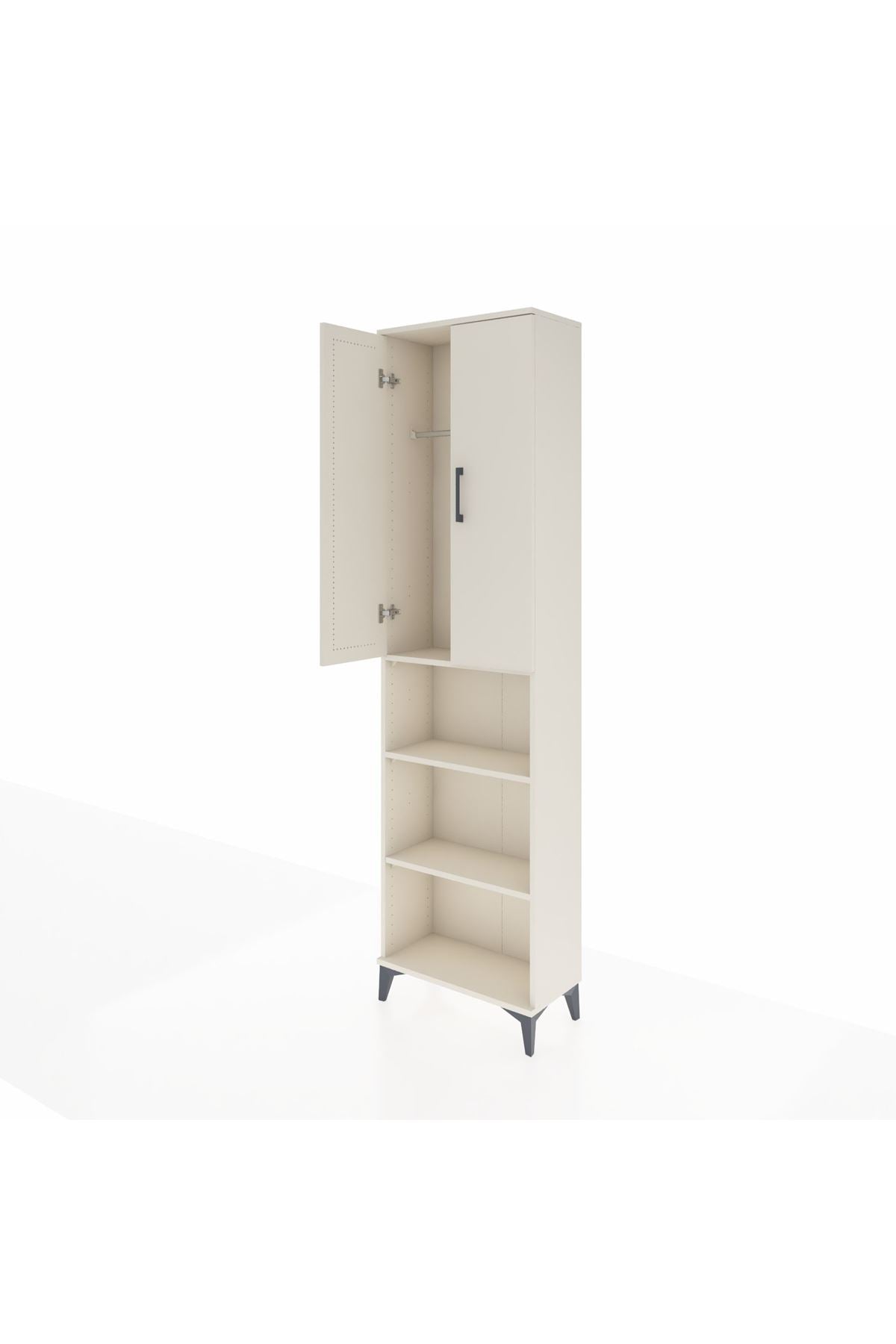 Arges Dolap 3 Raflı 2 Kapaklı Tek Askılı 60x30x221 Aytaşı-Aytaşı