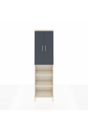 Arges Dolap 3 Raflı 2 Kapaklı Tek Askılı 60x30x221 Aytaşı-Antrasit