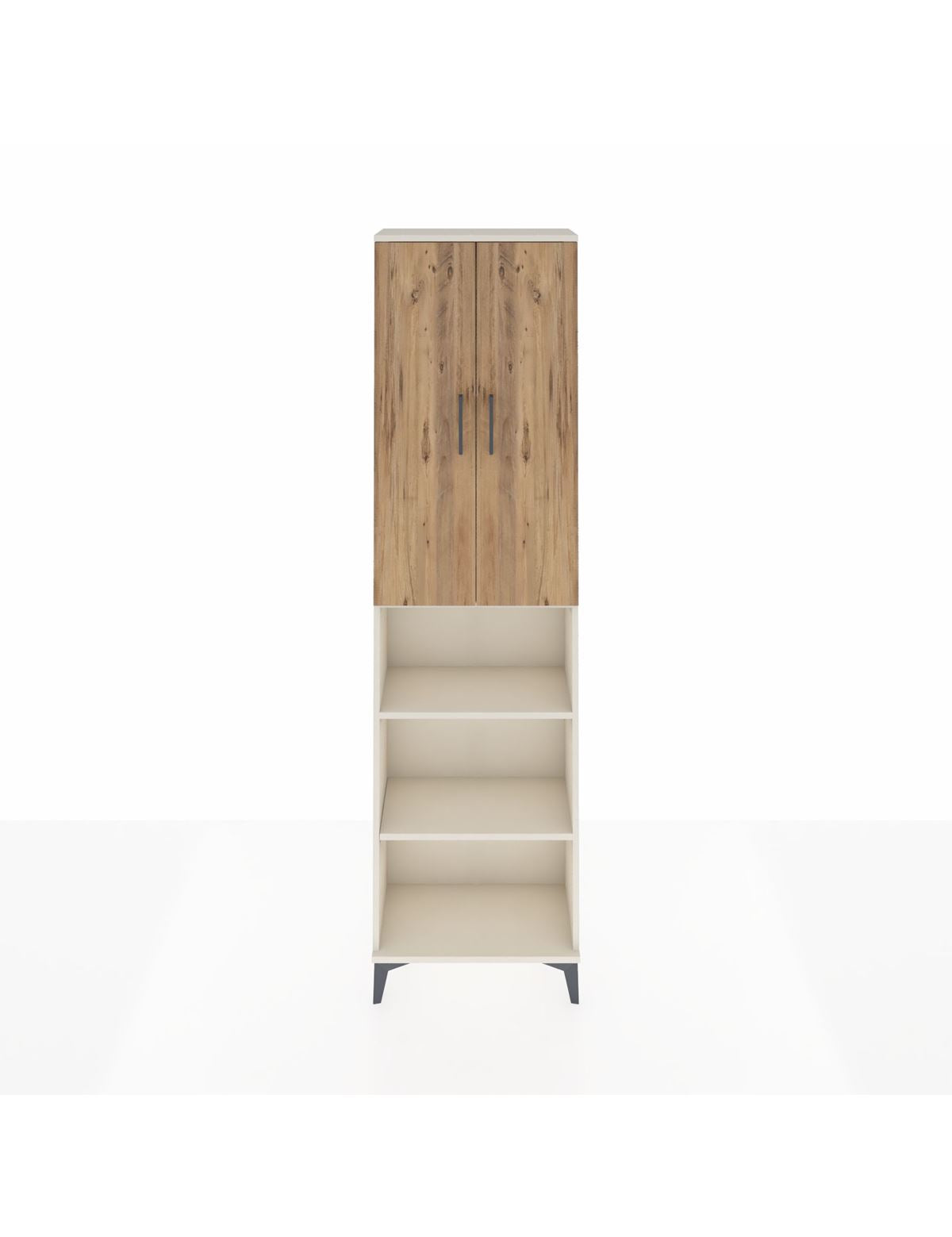 Arges Dolap 3 Raflı 2 Kapaklı Tek Askılı 60x30x221 Aytaşı-Çam