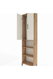 Arges Dolap 3 Raflı 2 Kapaklı Tek Askılı 60x30x221 Çam-Aytaşı