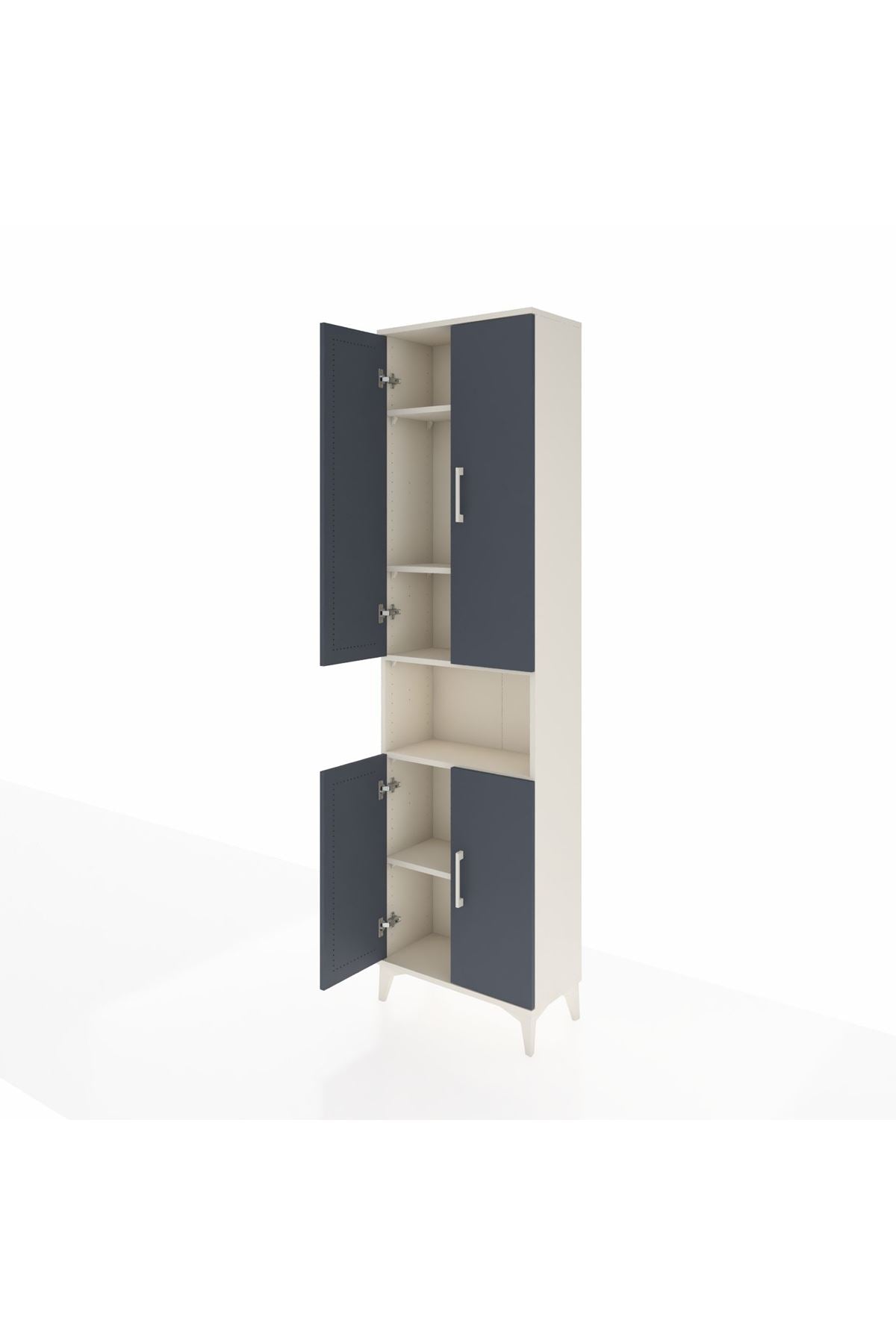 Arges Dolap 5 Raflı 4 Kapaklı 60x30x221 Aytaşı-Antrasit