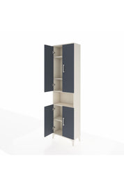 Arges Dolap 5 Raflı 4 Kapaklı 60x30x221 Aytaşı-Antrasit