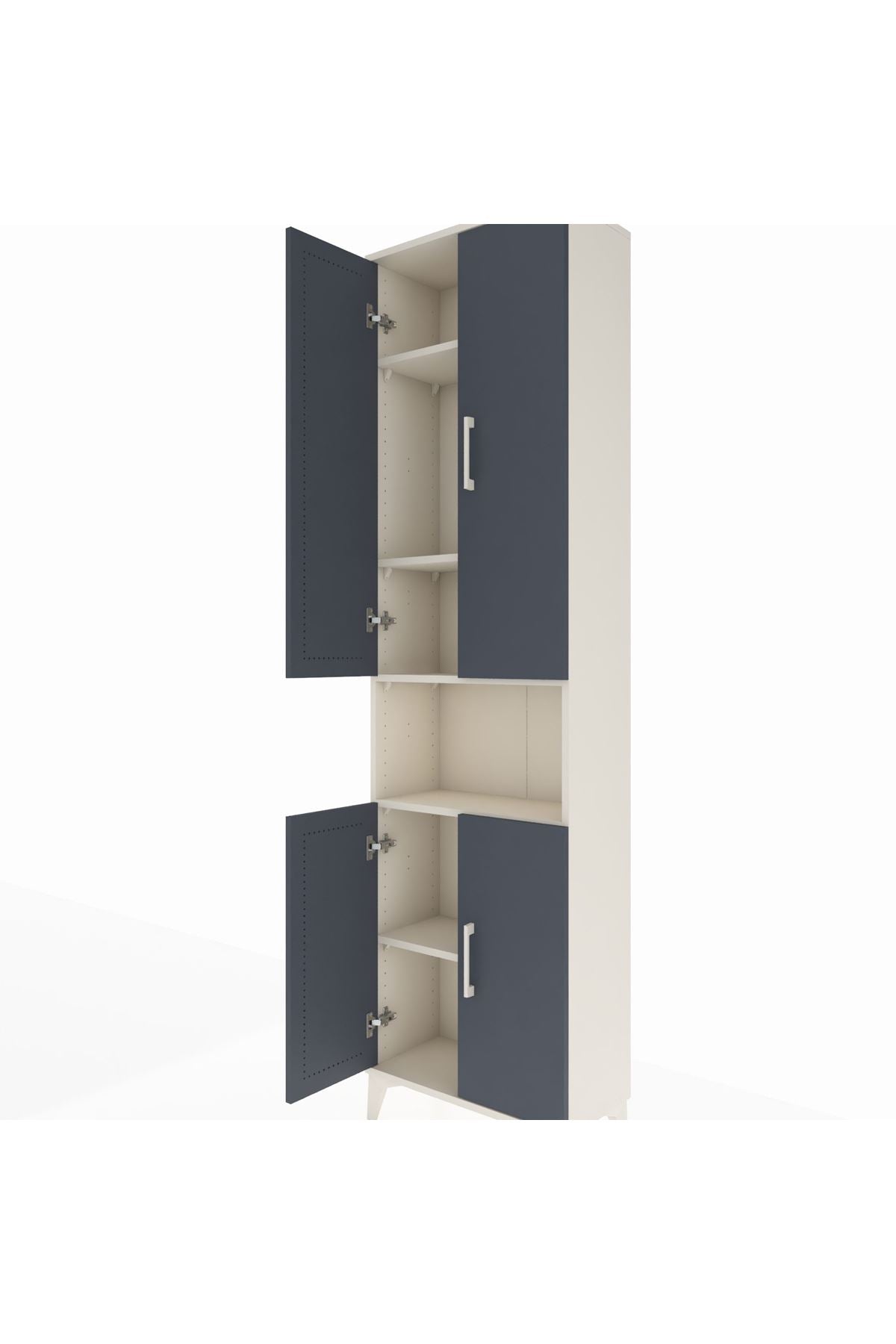 Arges Dolap 5 Raflı 4 Kapaklı 60x30x221 Aytaşı-Antrasit