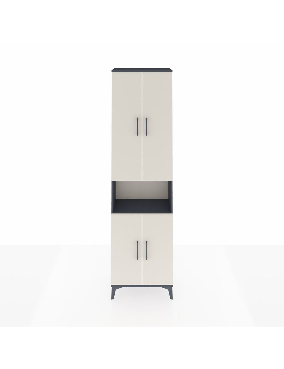 Arges Dolap 5 Raflı 4 Kapaklı 60x30x221 Antrasit-Aytaşı