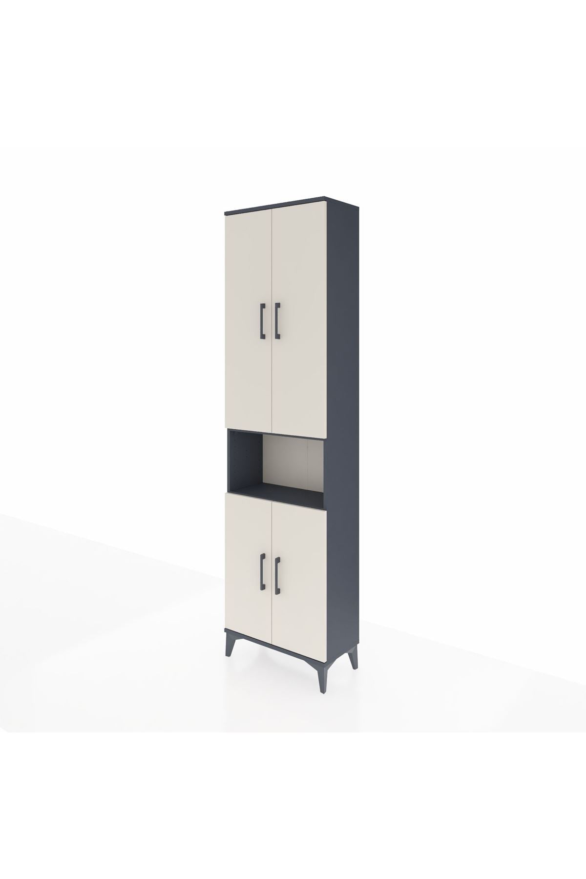 Arges Dolap 5 Raflı 4 Kapaklı 60x30x221 Antrasit-Aytaşı