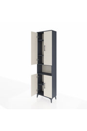 Arges Dolap 5 Raflı 4 Kapaklı 60x30x221 Antrasit-Aytaşı