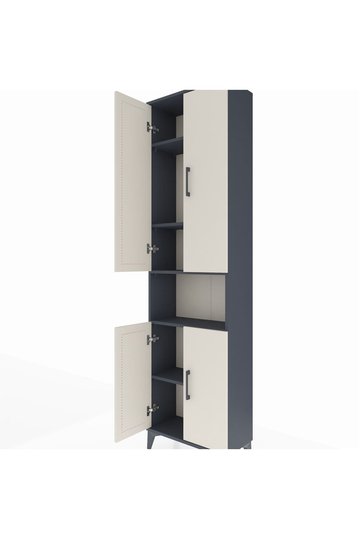 Arges Dolap 5 Raflı 4 Kapaklı 60x30x221 Antrasit-Aytaşı