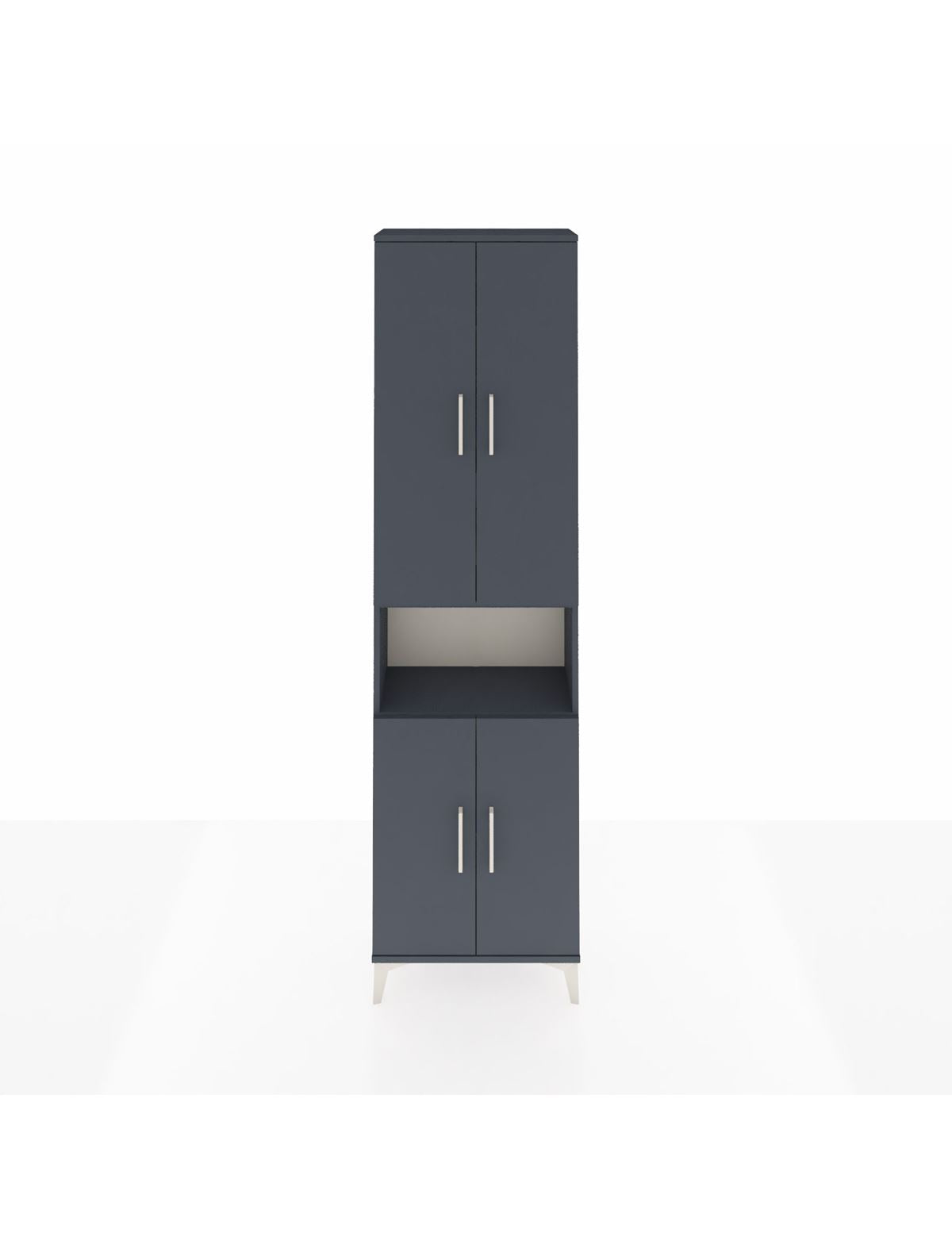 Arges Dolap 5 Raflı 4 Kapaklı 60x30x221 Antrasit-Antrasit