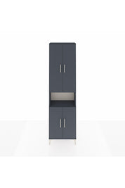 Arges Dolap 5 Raflı 4 Kapaklı 60x30x221 Antrasit-Antrasit