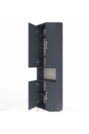 Arges Dolap 5 Raflı 4 Kapaklı 60x30x221 Antrasit-Antrasit