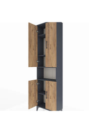 Arges Dolap 5 Raflı 4 Kapaklı 60x30x221 Antrasit-Çam