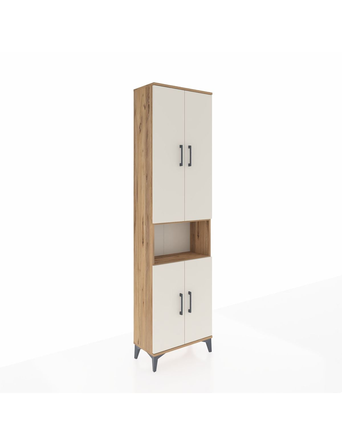 Arges Dolap 5 Raflı 4 Kapaklı 60x30x221 Çam-Aytaşı