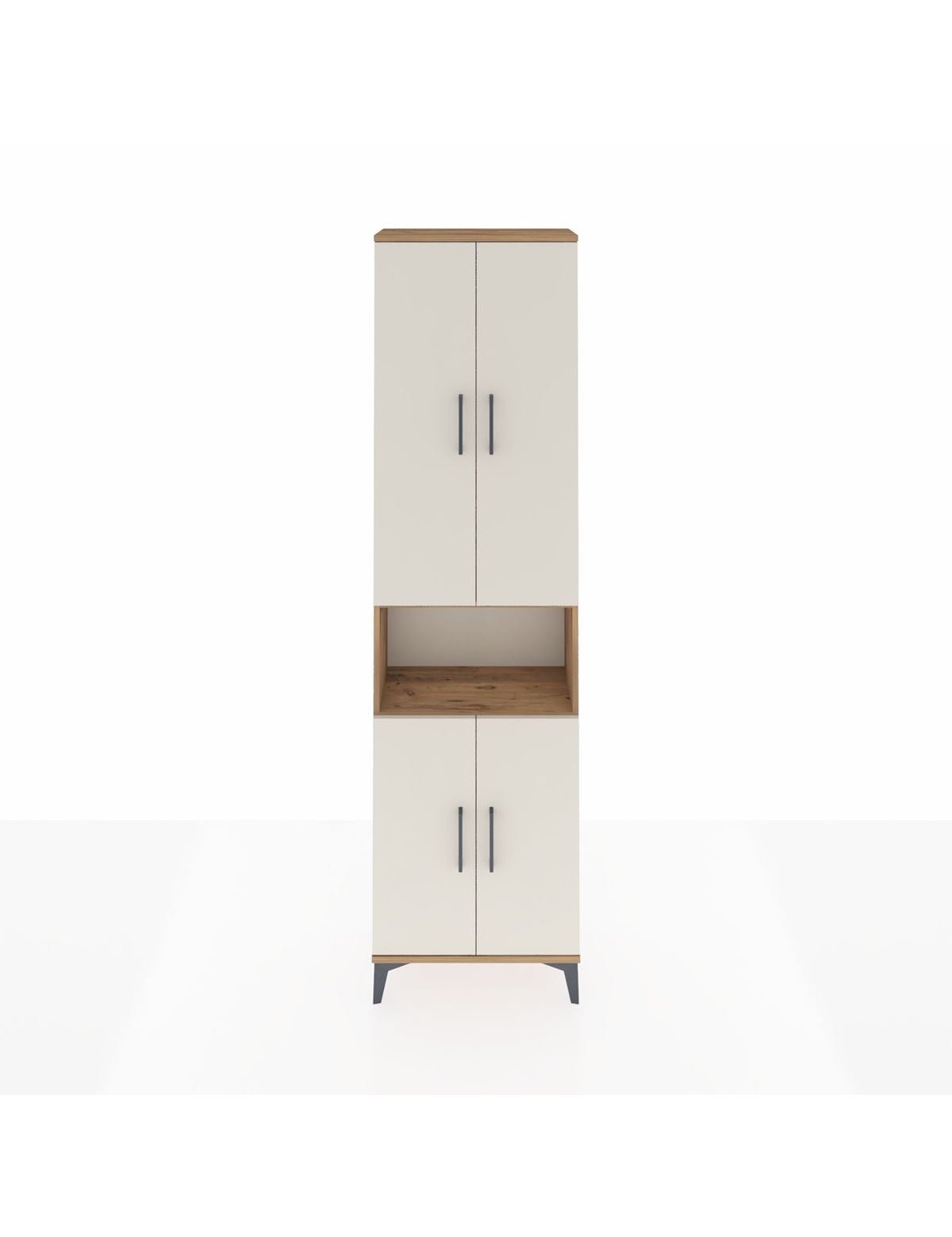 Arges Dolap 5 Raflı 4 Kapaklı 60x30x221 Çam-Aytaşı