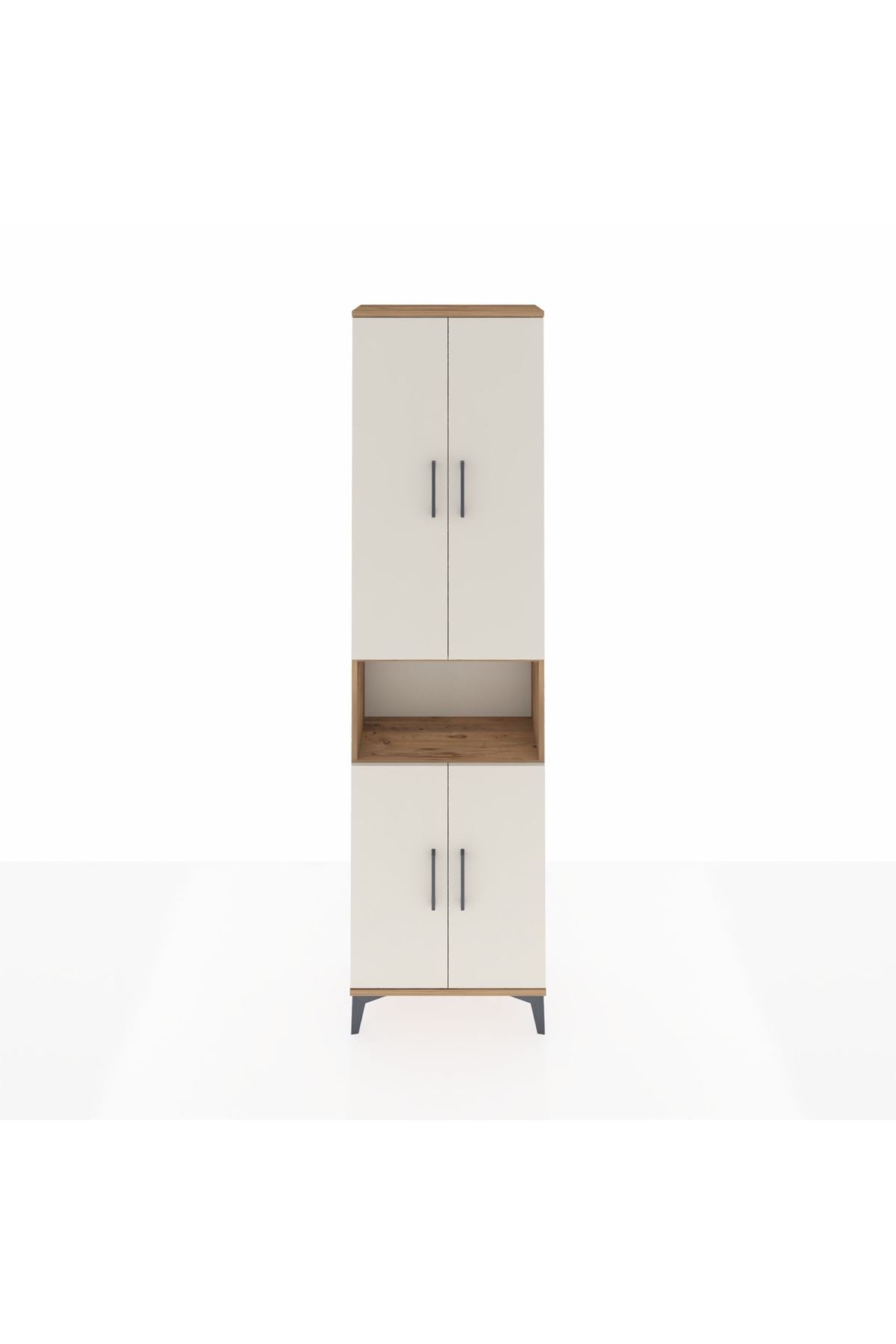 Arges Dolap 5 Raflı 4 Kapaklı 60x30x221 Çam-Aytaşı