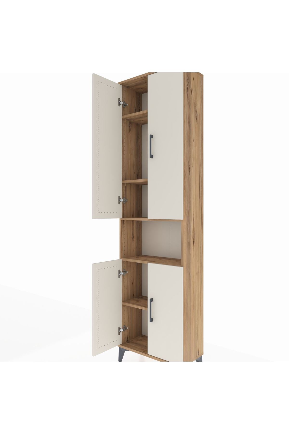 Arges Dolap 5 Raflı 4 Kapaklı 60x30x221 Çam-Aytaşı