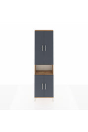 Arges Dolap 5 Raflı 4 Kapaklı 60x30x221 Çam-Antrasit