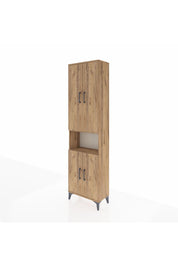 Arges Dolap 5 Raflı 4 Kapaklı 60x30x221 Çam-Çam