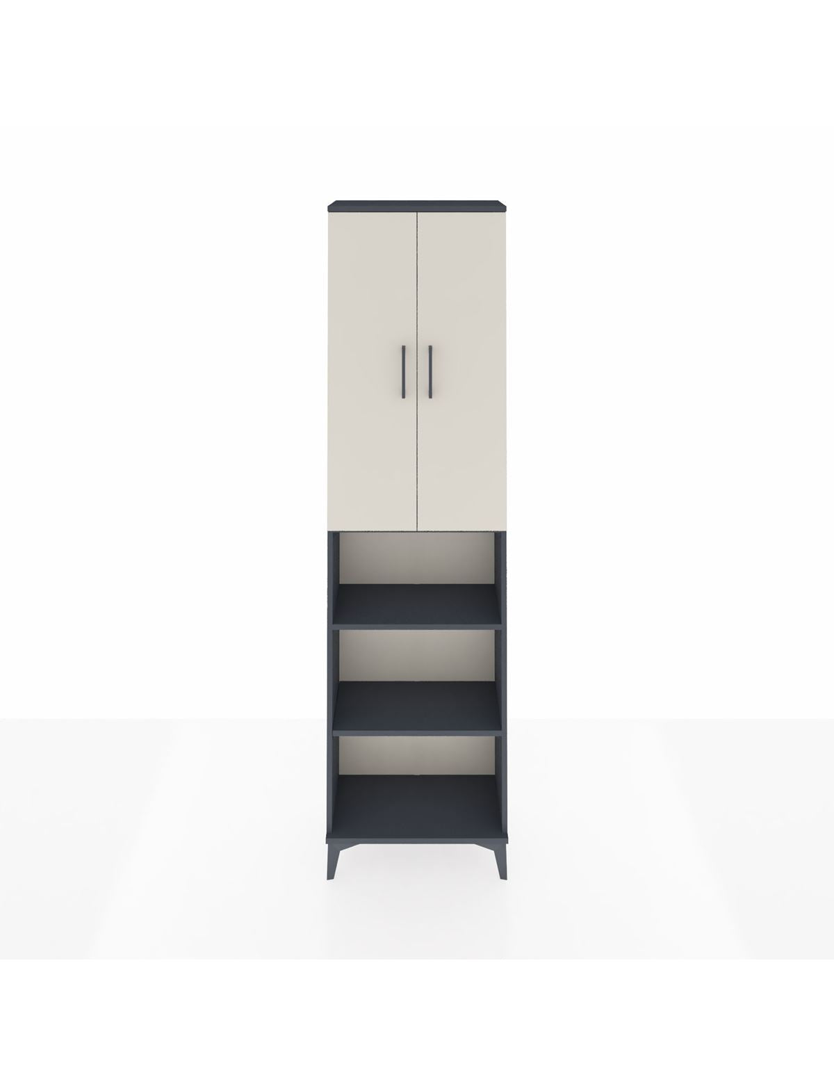 Arges Dolap 5 Raflı 2 Kapaklı 60x30x221 Antrasit-Aytaşı