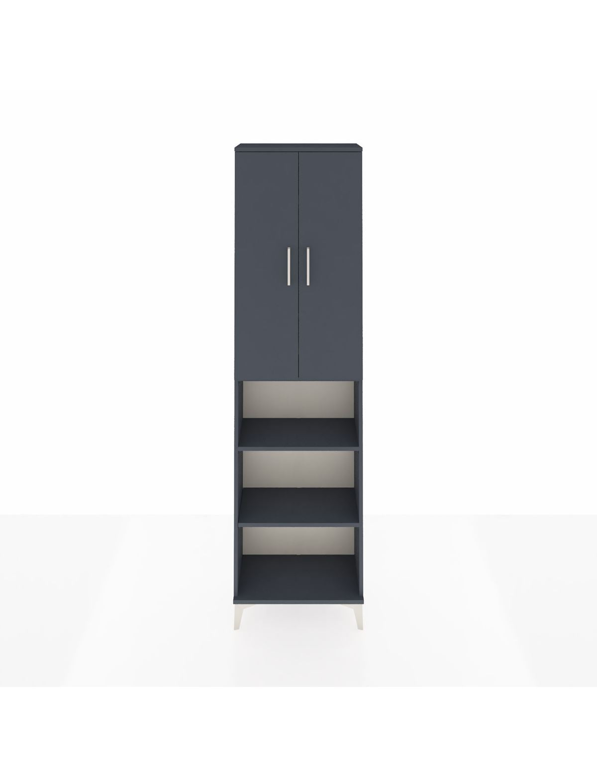 Arges Dolap 5 Raflı 2 Kapaklı 60x30x221 Antrasit-Antrasit