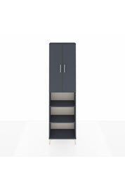 Arges Dolap 5 Raflı 2 Kapaklı 60x30x221 Antrasit-Antrasit