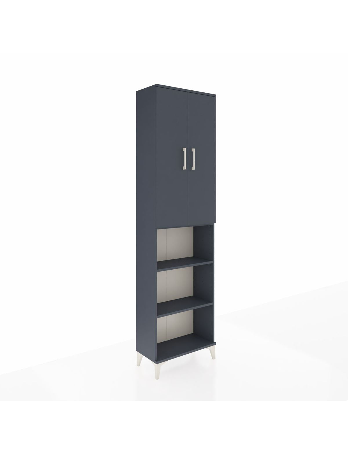 Arges Dolap 5 Raflı 2 Kapaklı 60x30x221 Antrasit-Antrasit