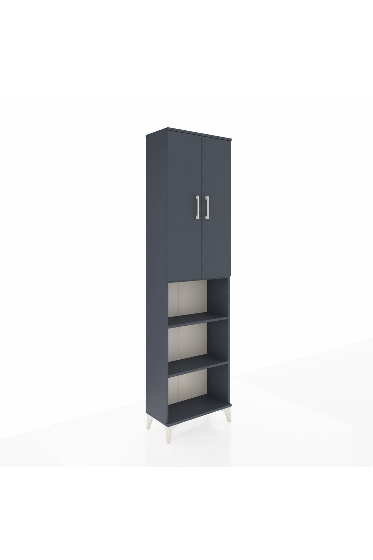 Arges Dolap 5 Raflı 2 Kapaklı 60x30x221 Antrasit-Antrasit