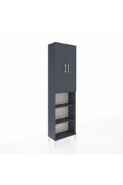 Arges Dolap 5 Raflı 2 Kapaklı 60x30x221 Antrasit-Antrasit
