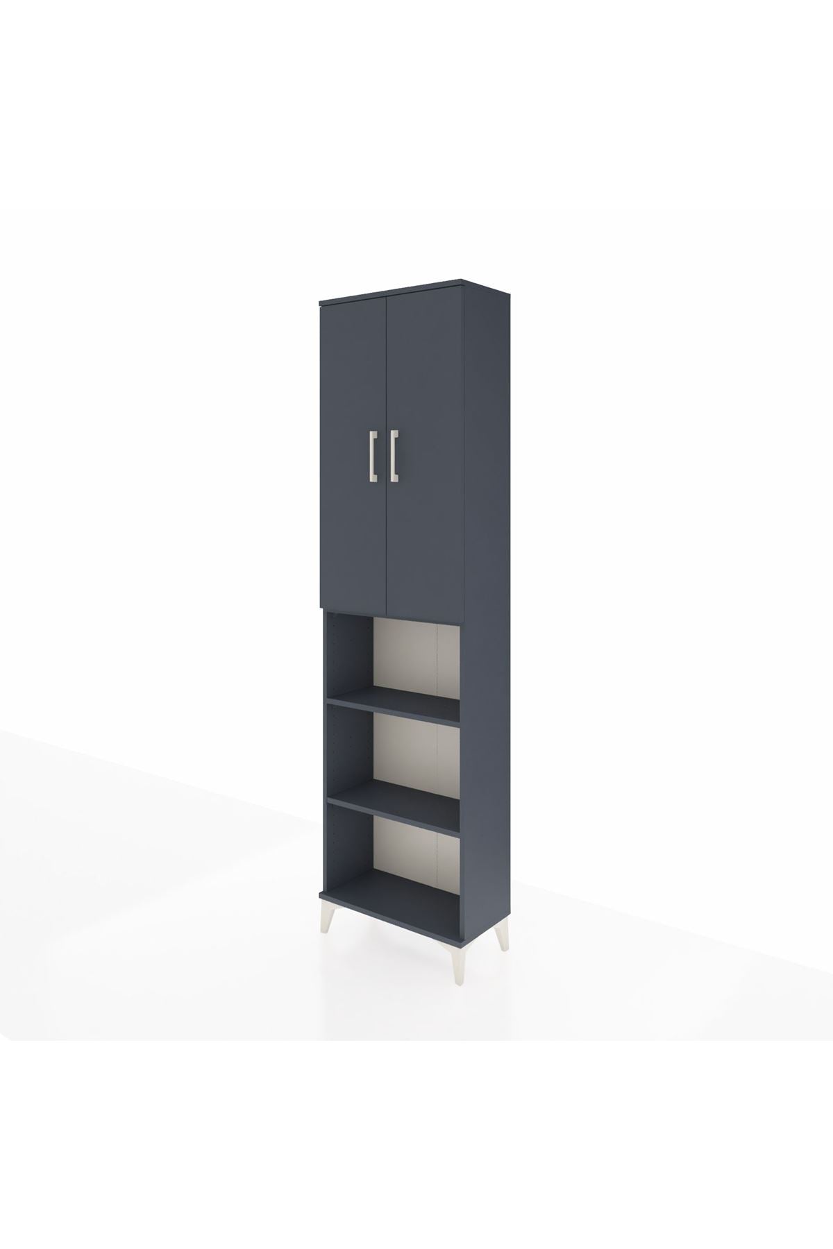 Arges Dolap 5 Raflı 2 Kapaklı 60x30x221 Antrasit-Antrasit