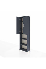 Arges Dolap 5 Raflı 2 Kapaklı 60x30x221 Antrasit-Antrasit