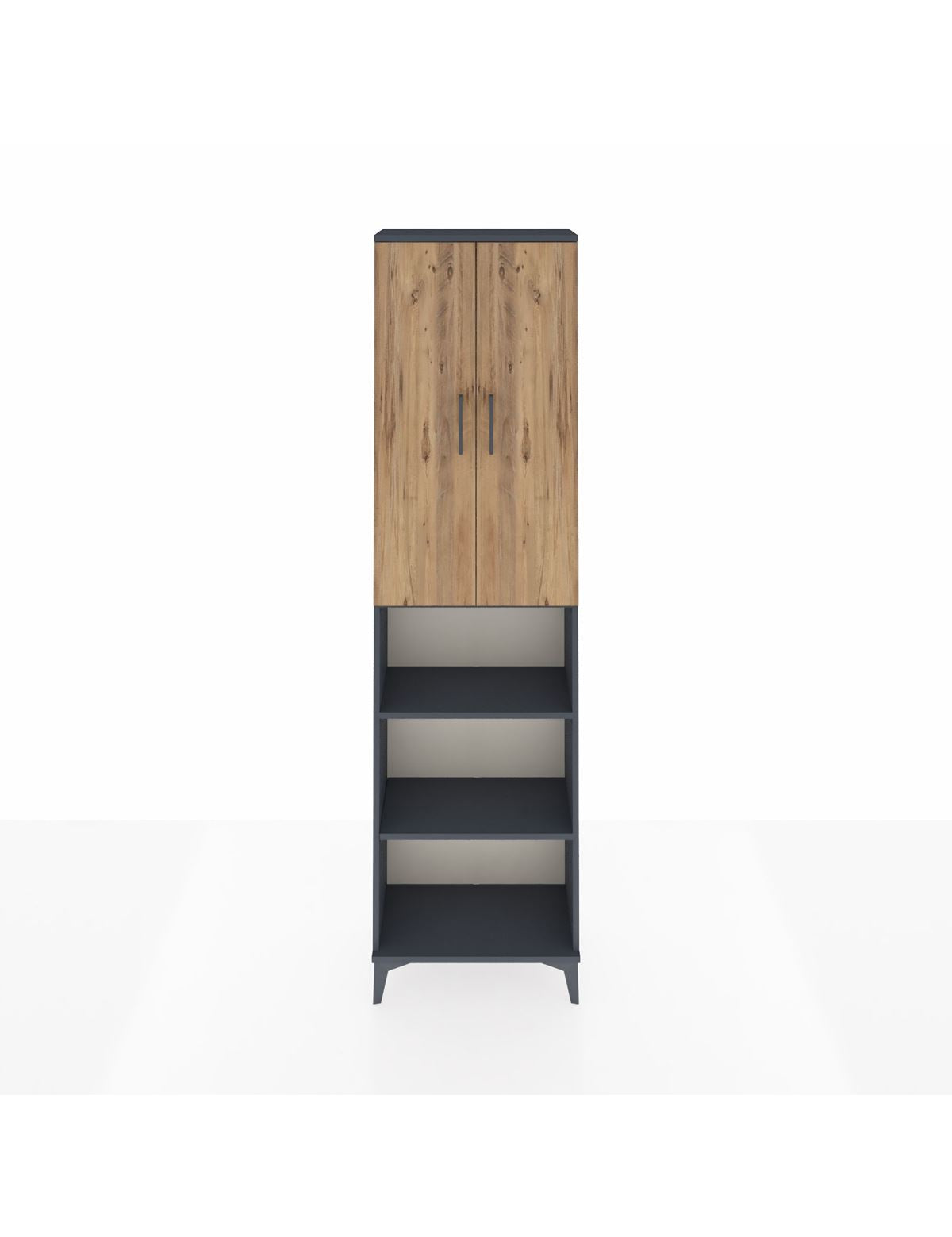 Arges Dolap 5 Raflı 2 Kapaklı 60x30x221 Antrasit-Çam