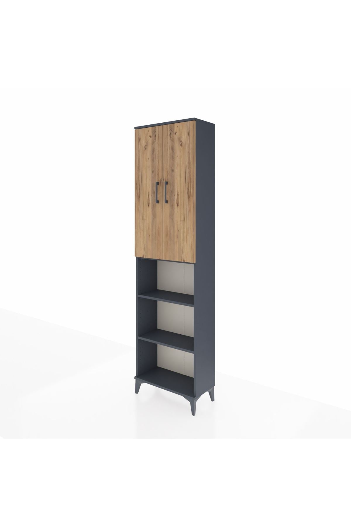 Arges Dolap 5 Raflı 2 Kapaklı 60x30x221 Antrasit-Çam