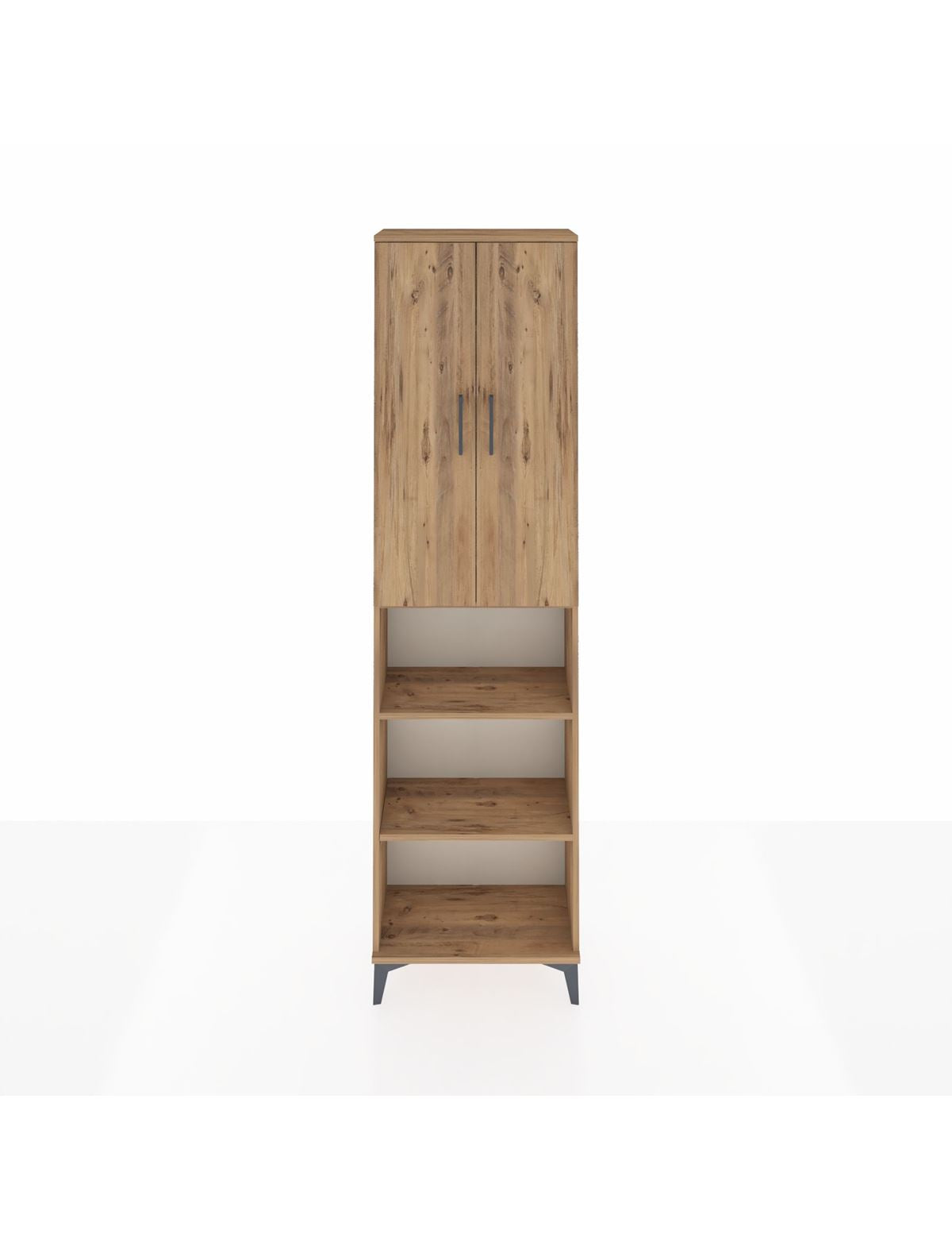 Arges Dolap 5 Raflı 2 Kapaklı 60x30x221 Çam-Çam